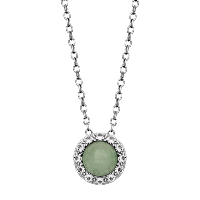 Silver Birthstone Necklace image 3