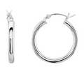 Silver Tube Hoops image 0