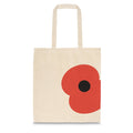 Single Poppy Cotton Tote Bag