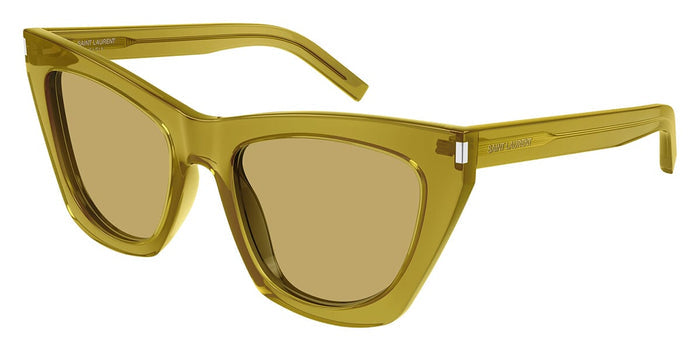 Saint Laurent SL 214 #colour_shiny crystal olive green/brown