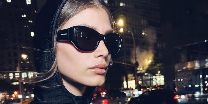 Saint Laurent SL 713 #colour_shiny black/grey with light mirror