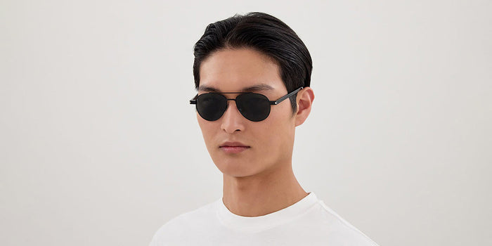 Saint Laurent SL 843 #colour_matte black/grey with light mirror