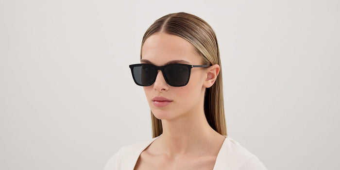 Saint Laurent SL 851 #colour_shiny black/grey with light mirror