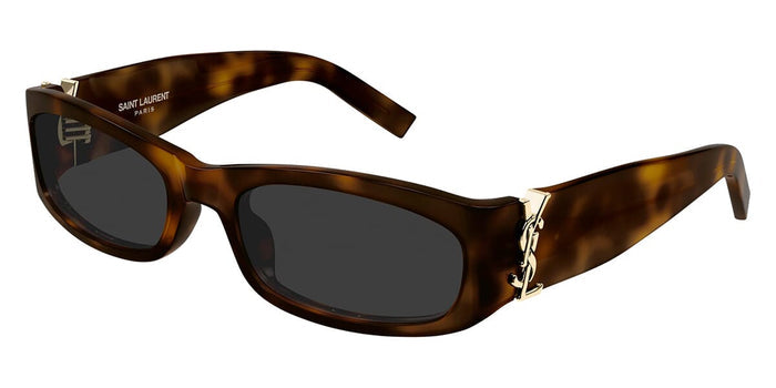 Saint Laurent SL M153/F #colour_shiny light havana/grey with light mirror
