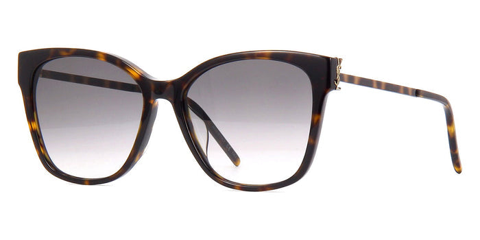Saint Laurent SL M48S/K #colour_dark havana and spotted gold/grey gradient