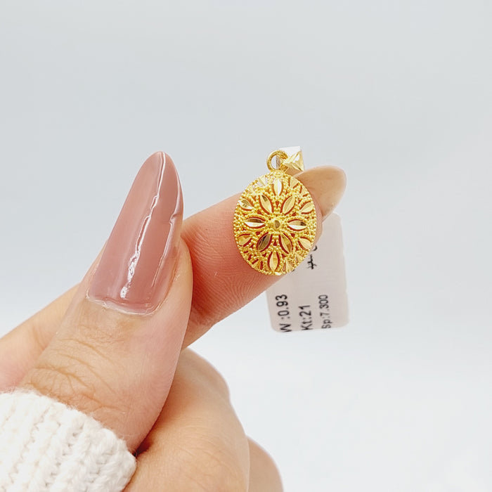 21K Small  Pendant Made of 21K Yellow Gold by Saeed Jewelry-27124