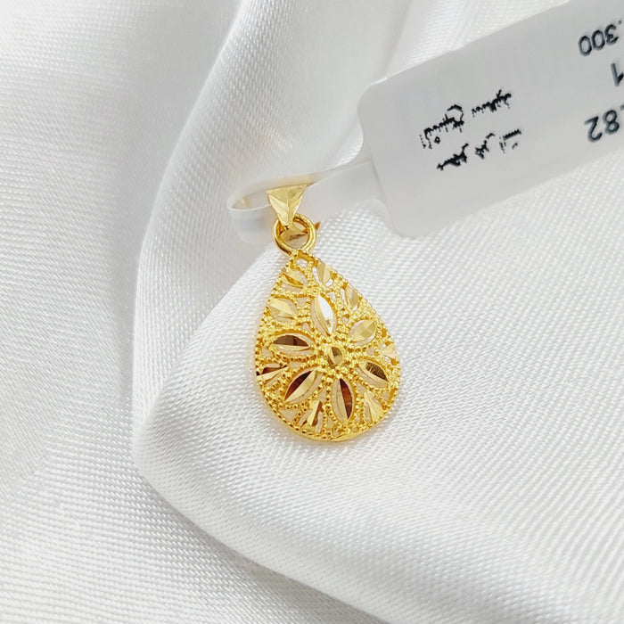 21K Small  Pendant Made of 21K Yellow Gold by Saeed Jewelry-27126