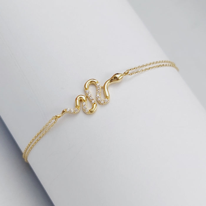 18K Snake Bracelet Made of 18K Yellow Gold by Saeed Jewelry-25848