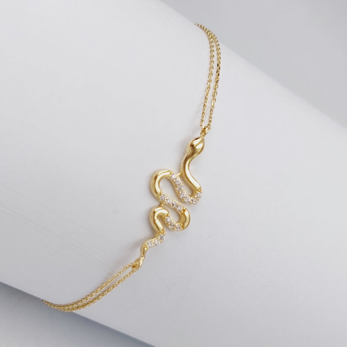 18K Snake Bracelet Made of 18K Yellow Gold by Saeed Jewelry-25848