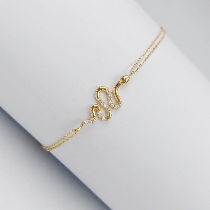 18K Snake Bracelet Made of 18K Yellow Gold by Saeed Jewelry-25848
