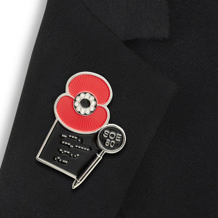 SOE 80 Poppy Badge