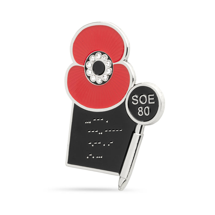 SOE 80 Poppy Badge