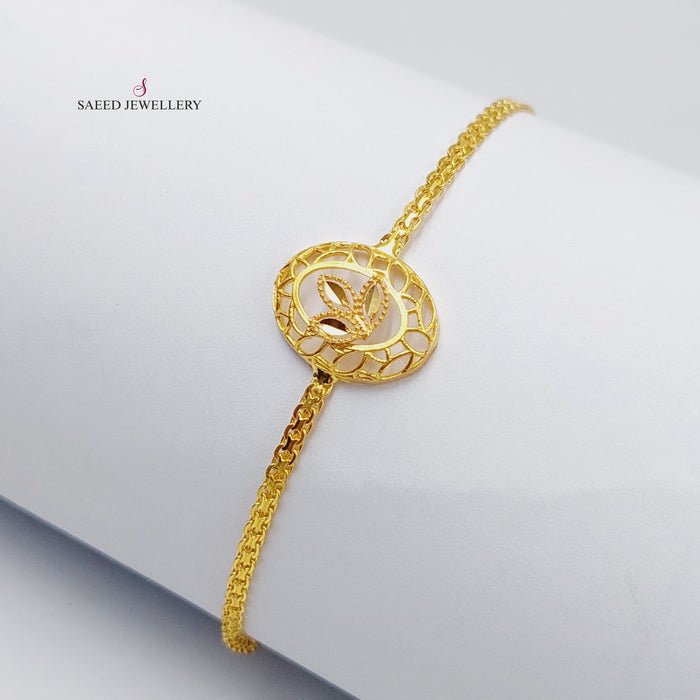 21K Spike Bracelet Made of 21K Yellow Gold by Saeed Jewelry-25912
