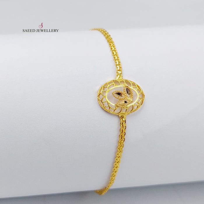 21K Spike Bracelet Made of 21K Yellow Gold by Saeed Jewelry-25912