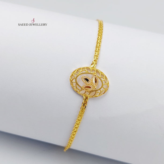 21K Spike Bracelet Made of 21K Yellow Gold by Saeed Jewelry-25912