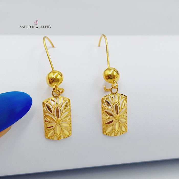 Spike Earrings Made Of  21K Yellow Gold by Saeed Jewelry-27404