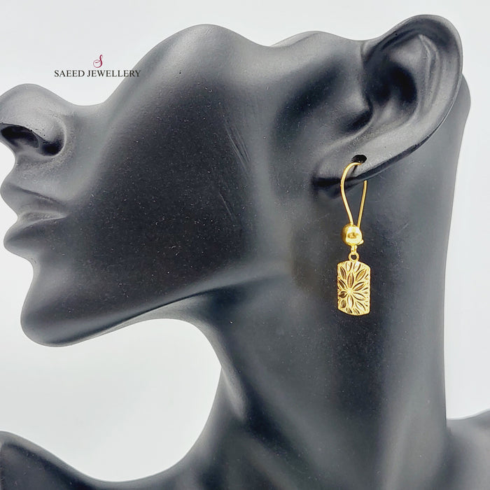 Spike Earrings Made Of  21K Yellow Gold by Saeed Jewelry-27404