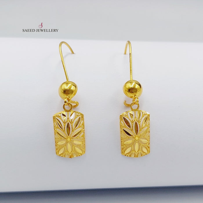 Spike Earrings Made Of  21K Yellow Gold by Saeed Jewelry-27404