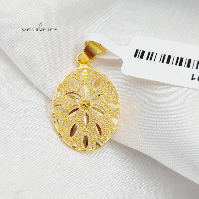 Spike Pendant Made Of  21K Yellow Gold by Saeed Jewelry-27401