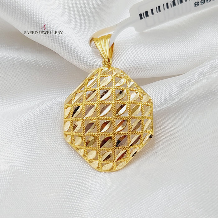 21K Spike Pendant Made of 21K Yellow Gold by Saeed Jewelry-26968
