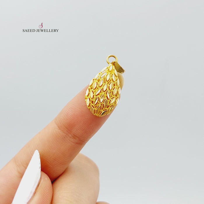 21K Spike Pendant Made of 21K Yellow Gold by Saeed Jewelry-26866