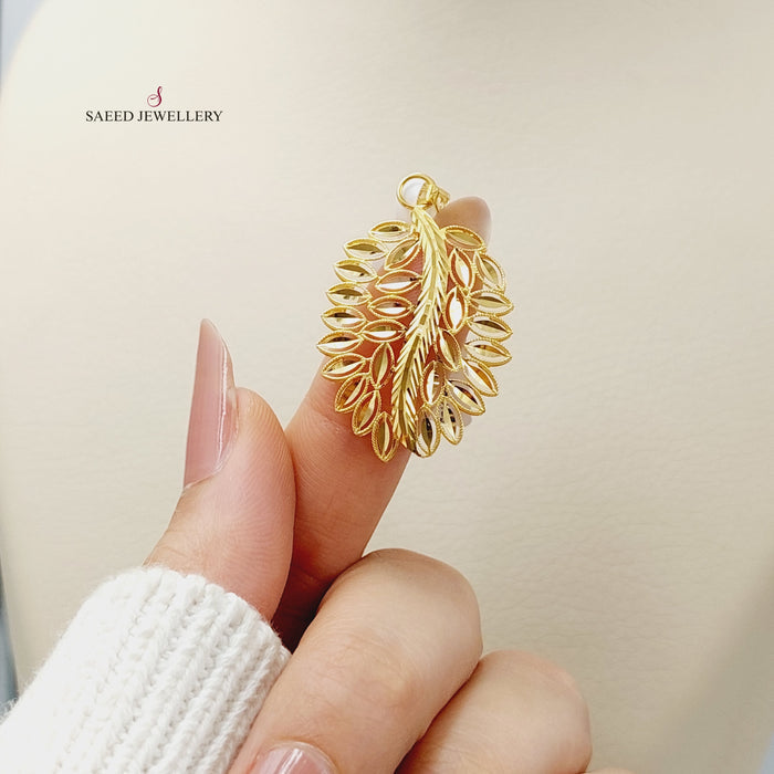 21K Spike Pendant Made of 21K Yellow Gold by Saeed Jewelry-27154