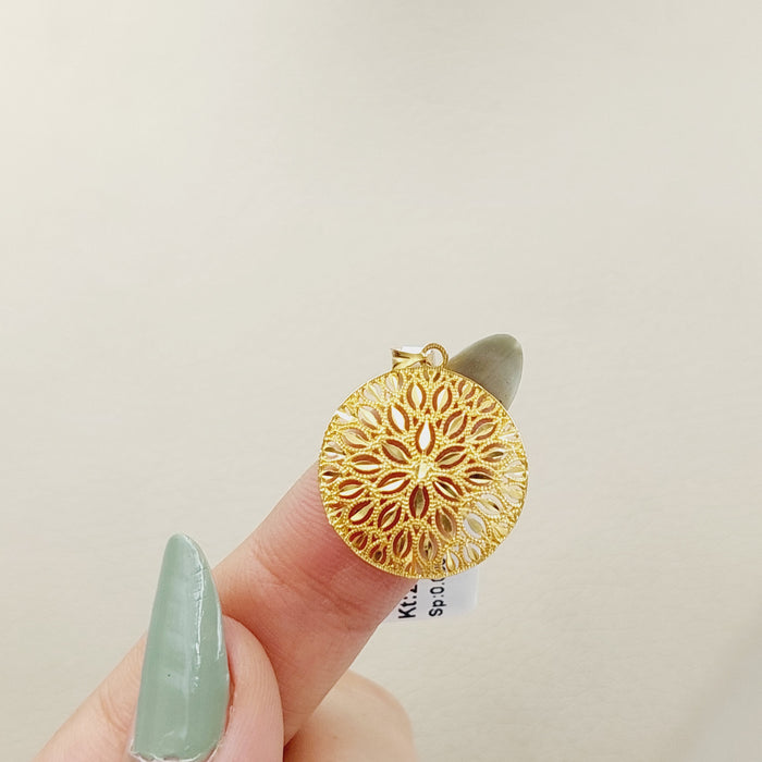 Spike Pendant Made Of 21K Yellow Gold by Saeed Jewelry-28432