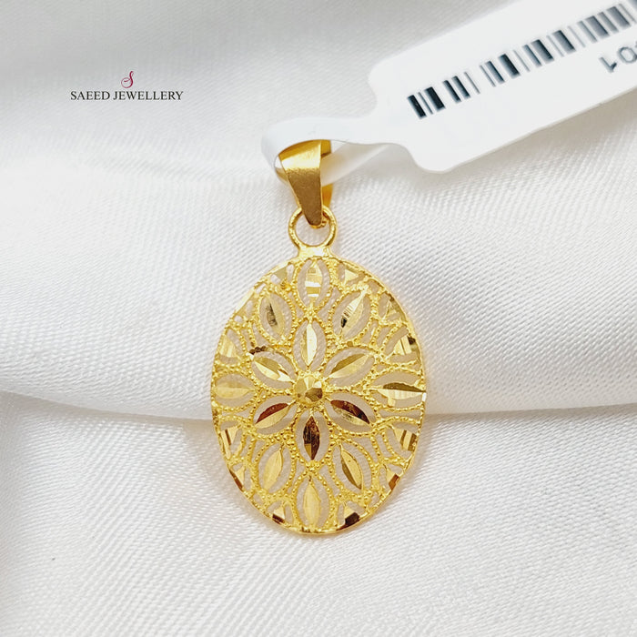 Spike Pendant Made Of  21K Yellow Gold by Saeed Jewelry-27401