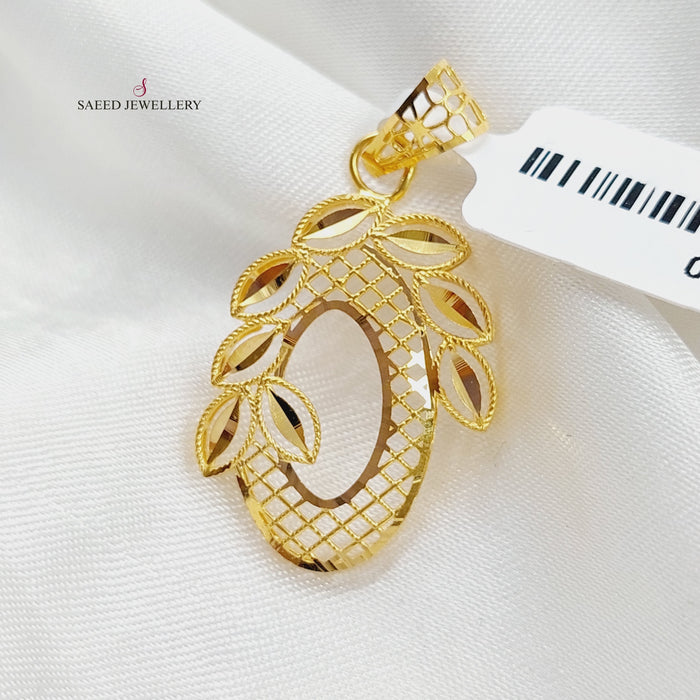 Spike Pendant Made Of  21K Yellow Gold by Saeed Jewelry-27400