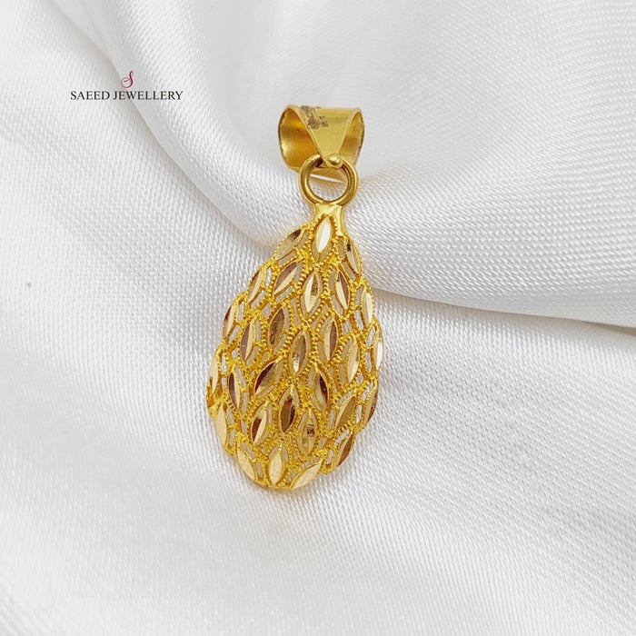 21K Spike Pendant Made of 21K Yellow Gold by Saeed Jewelry-26866