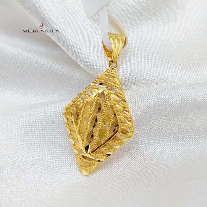21K Spike Pendant Made of 21K Yellow Gold by Saeed Jewelry-26969