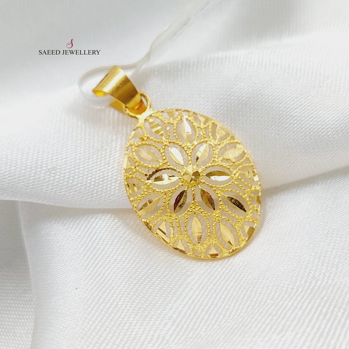 Spike Pendant Made Of  21K Yellow Gold by Saeed Jewelry-27401