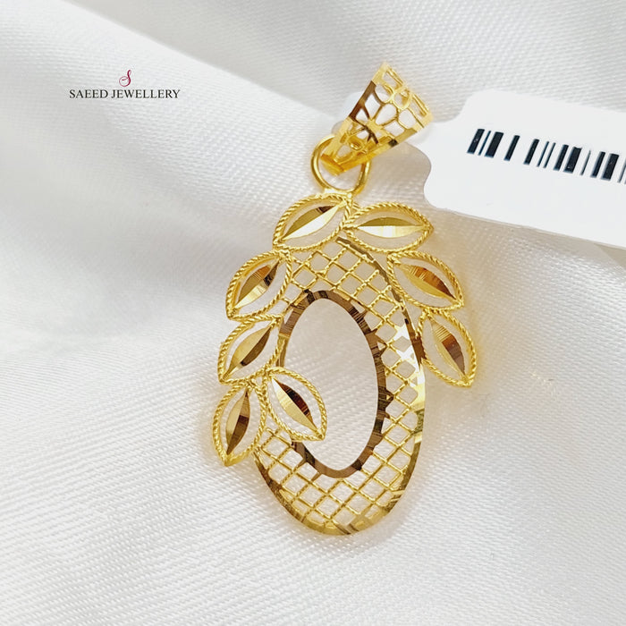 Spike Pendant Made Of  21K Yellow Gold by Saeed Jewelry-27400