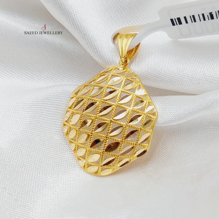 21K Spike Pendant Made of 21K Yellow Gold by Saeed Jewelry-26968