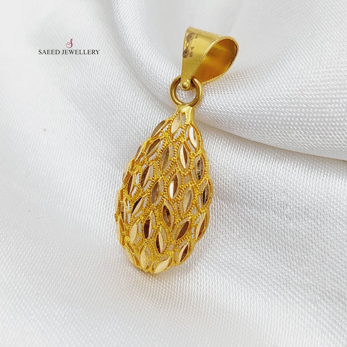 21K Spike Pendant Made of 21K Yellow Gold by Saeed Jewelry-26866