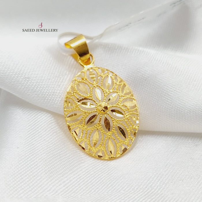 Spike Pendant Made Of  21K Yellow Gold by Saeed Jewelry-27401