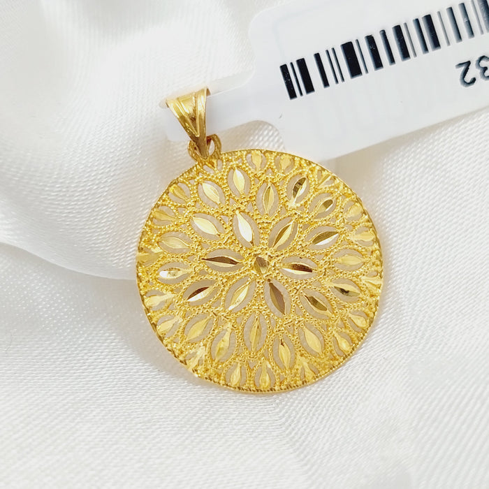 Spike Pendant Made Of 21K Yellow Gold by Saeed Jewelry-28432