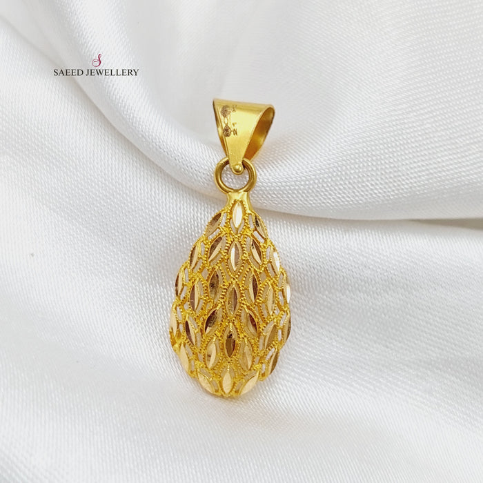 21K Spike Pendant Made of 21K Yellow Gold by Saeed Jewelry-26866