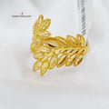21K Spike Ring Made of 21K Yellow Gold by Saeed Jewelry-25124