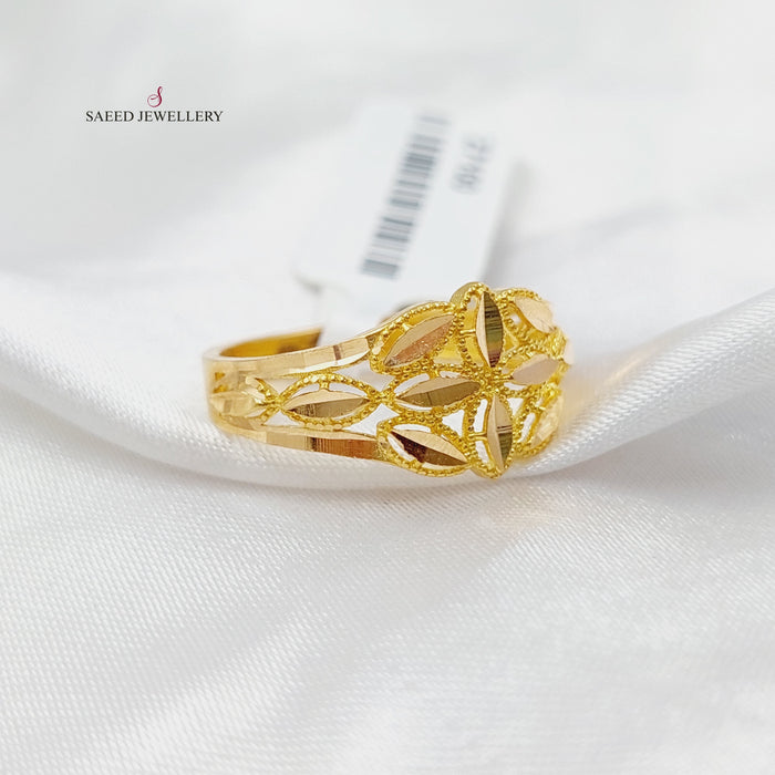 21K Spike Ring Made of 21K Yellow Gold by Saeed Jewelry-27100