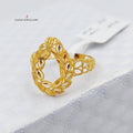 21K Spike Ring Made of 21K Yellow Gold by Saeed Jewelry-25237