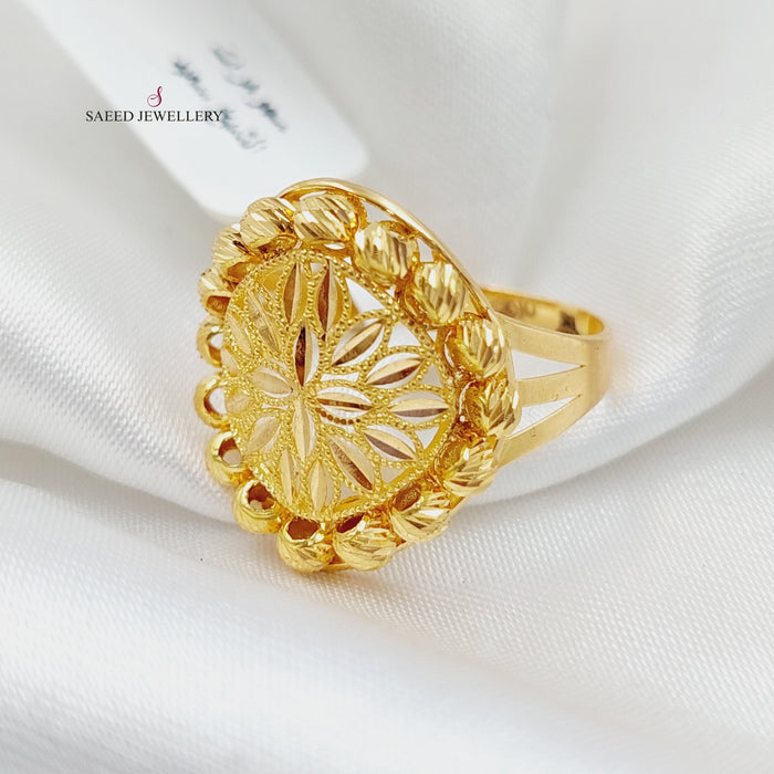 21K Spike Ring Made of 21K Yellow Gold by Saeed Jewelry-27047
