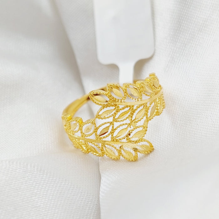 21K Spike Ring Made of 21K Yellow Gold by Saeed Jewelry-25240