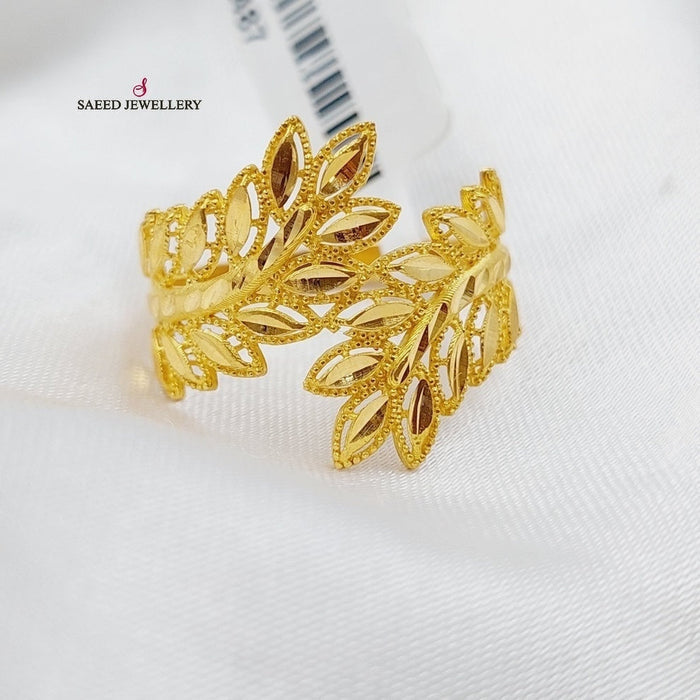 21K Spike Ring Made of 21K Yellow Gold by Saeed Jewelry-26121