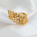 21K Spike Ring Made of 21K Yellow Gold by Saeed Jewelry-26114