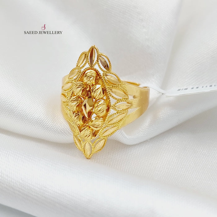 21K Spike Ring Made of 21K Yellow Gold by Saeed Jewelry-27048