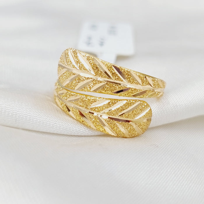 21K Spike Ring Made of 21K Yellow Gold by Saeed Jewelry-25637