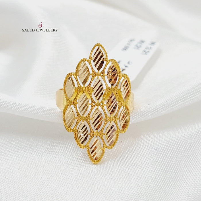 21K Spike Ring Made of 21K Yellow Gold by Saeed Jewelry-27302