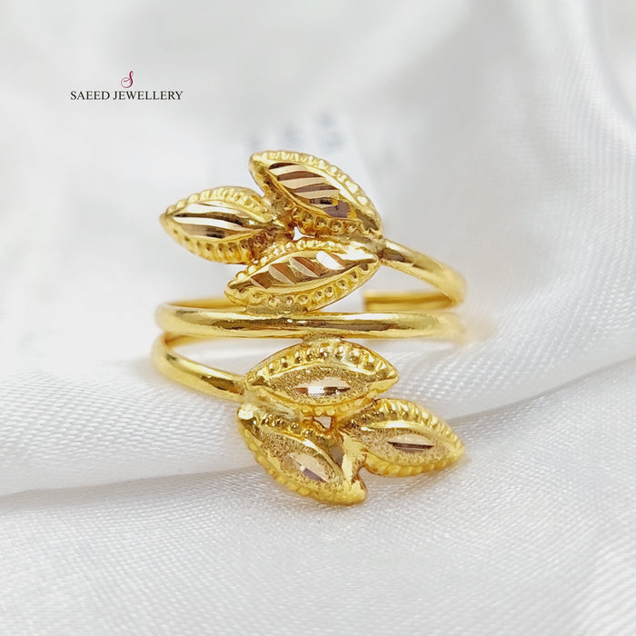 21K Spike Ring Made of 21K Yellow Gold by Saeed Jewelry-26594
