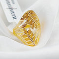 21K Spike Ring Made of 21K Yellow Gold by Saeed Jewelry-26929